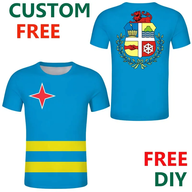 Футболка с изображением острова Аруба летние футболки на заказ Карибского моря