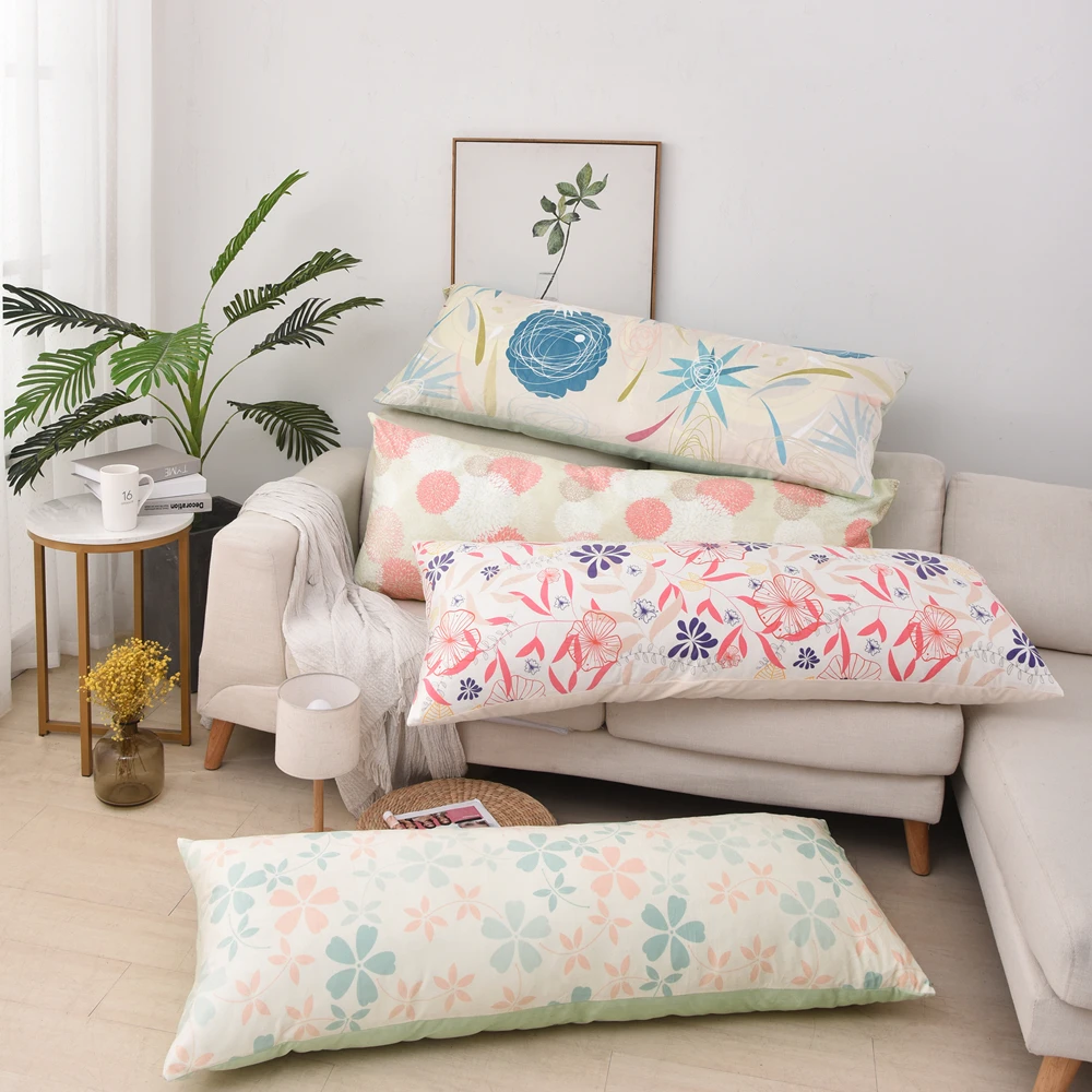 

Superfine Plush Body Pillow Case 50x70 Floral Print Long Throw Pillow Covers Decorative Pillowcase for Bed Couch Sofa Home Decor