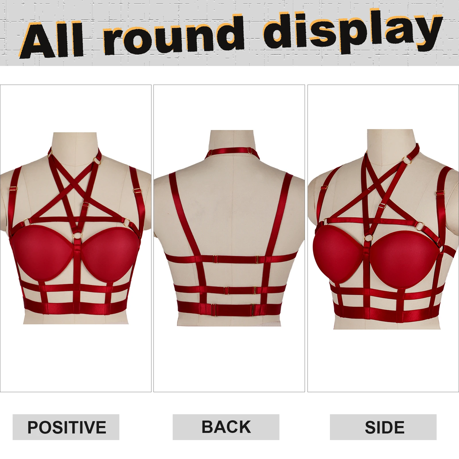 

Gothic Fashion Body Cage Bra Erotic Lingerie Rave Wear Harness Fetish Women's Underwear Sexy Lingerie Harness Cage Sculpting