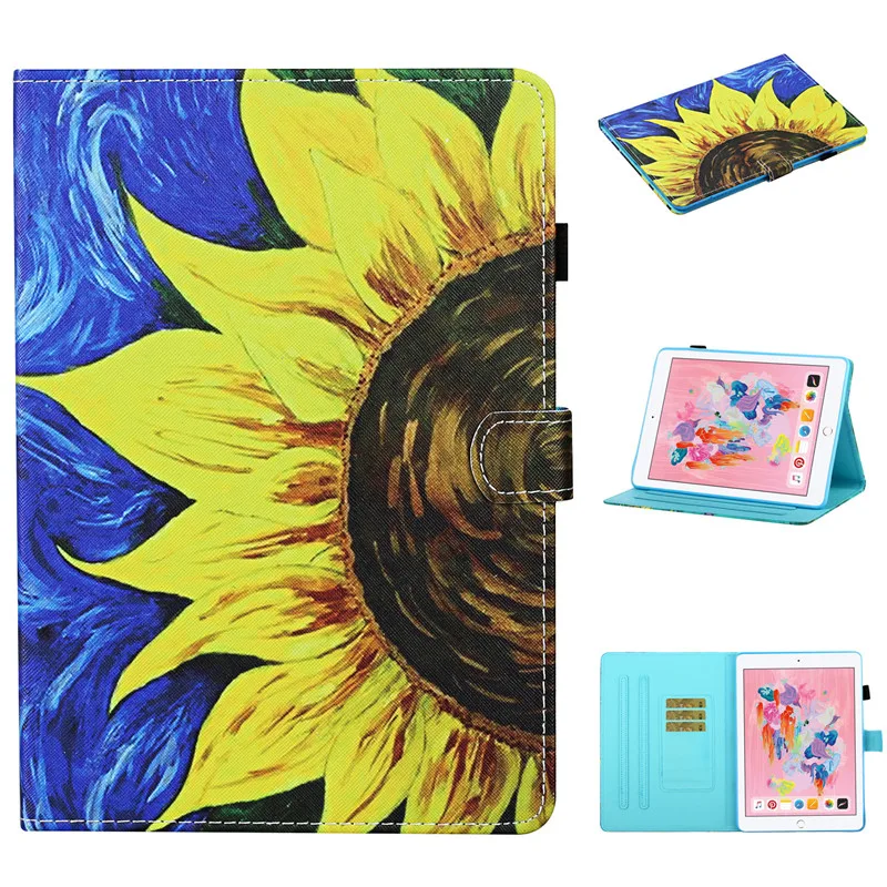 Чехол для iPad 9 7 2018 2017 5th 6th Generation Air 1 2 Air2 смарт чехол из искусственной кожи Тигр Слон