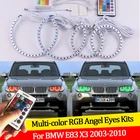 Для BMW E83 X3 2003-2010 16 видов цветов RGB Ангельские глазки светодиодный гало кольца RF Беспроводной Управление дневные ходовые огни