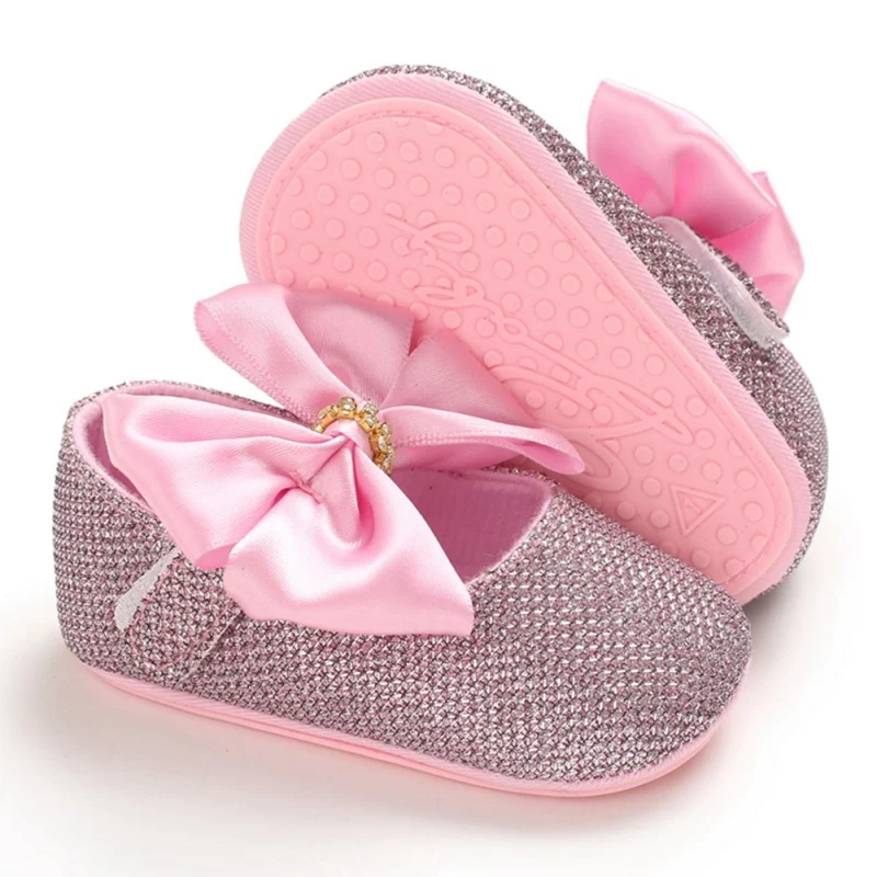 

Baby Shoes Baby Girl Soft Shoes Soft Comfortable Bottom Bling Non-slip Fashion Bow Shoes Crib Shoes22222