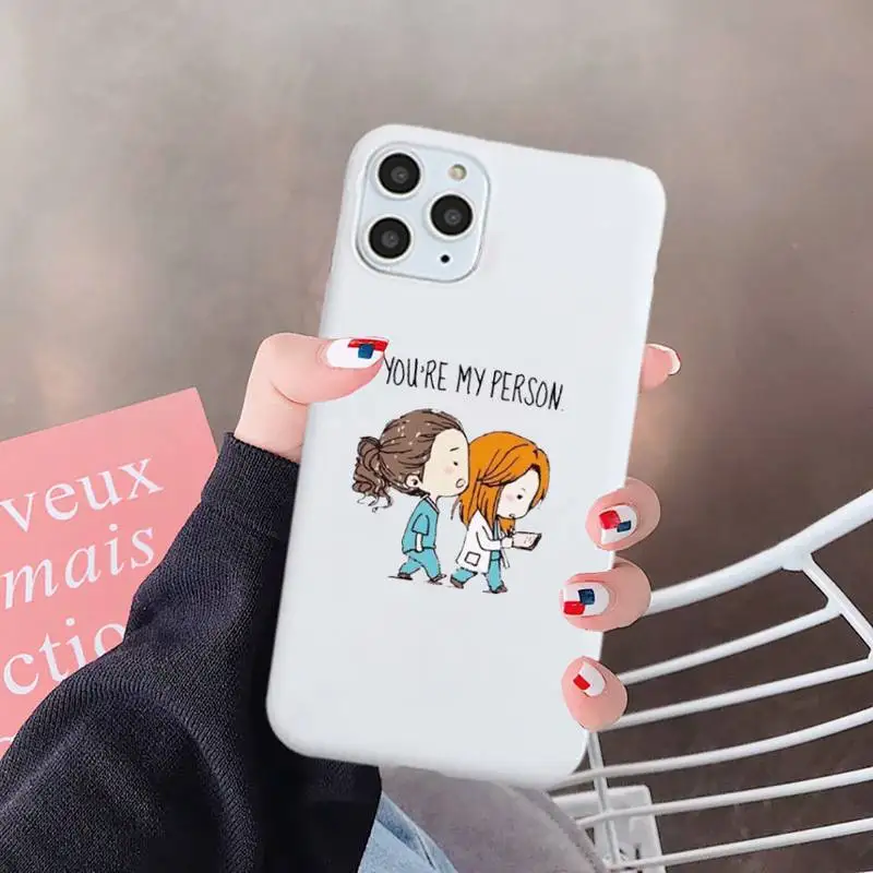 

Medicine Doctor Nurse Phone Case White Candy Color for iPhone 6 7 8 11 12 s mini pro X XS XR MAX Plus