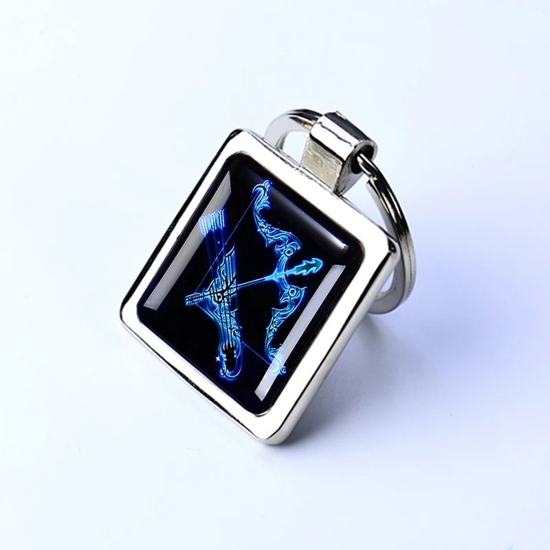 Знак зодиака квадратный металлический брелок изготовленный на заказ жесткий