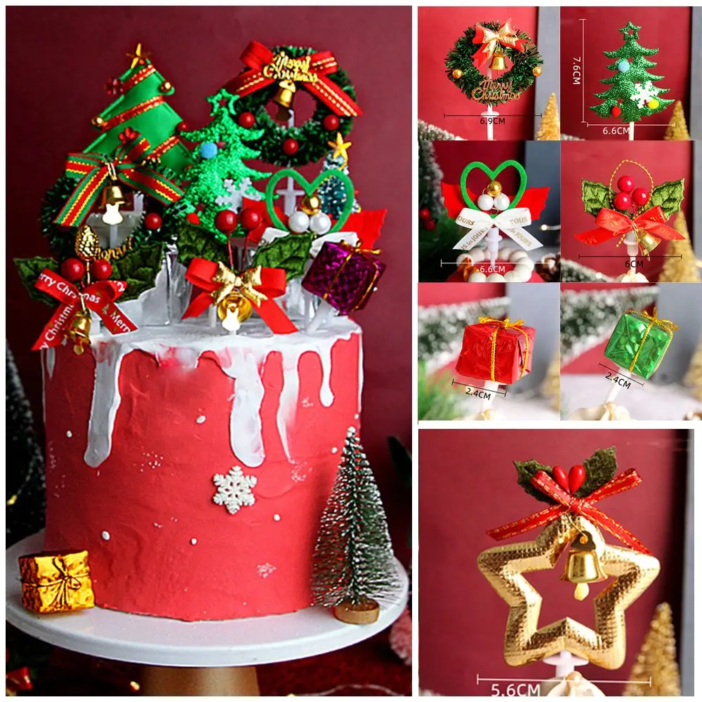

Cupcake Happy Birthday Anniversary Wreath Cake Topper Holiday Celebration Christmas Ornament Party Decoration