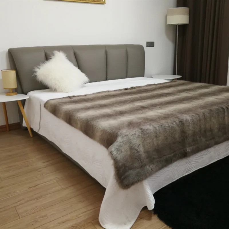 Роскошное Одеяло с искусственным мехом очень мягкое негабаритное толстое
