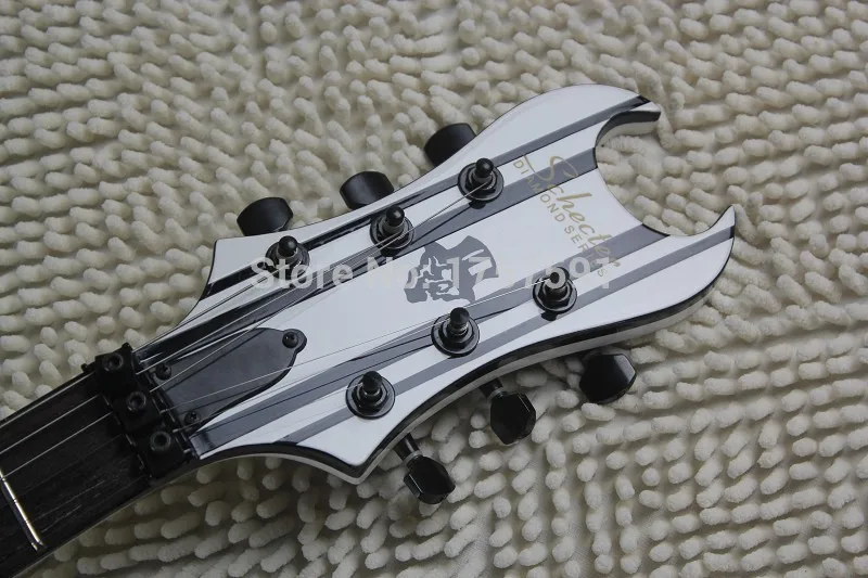 Schecter электрогитара synyster на заказ с ремешком и логотипом черепа floydrose tremolo в