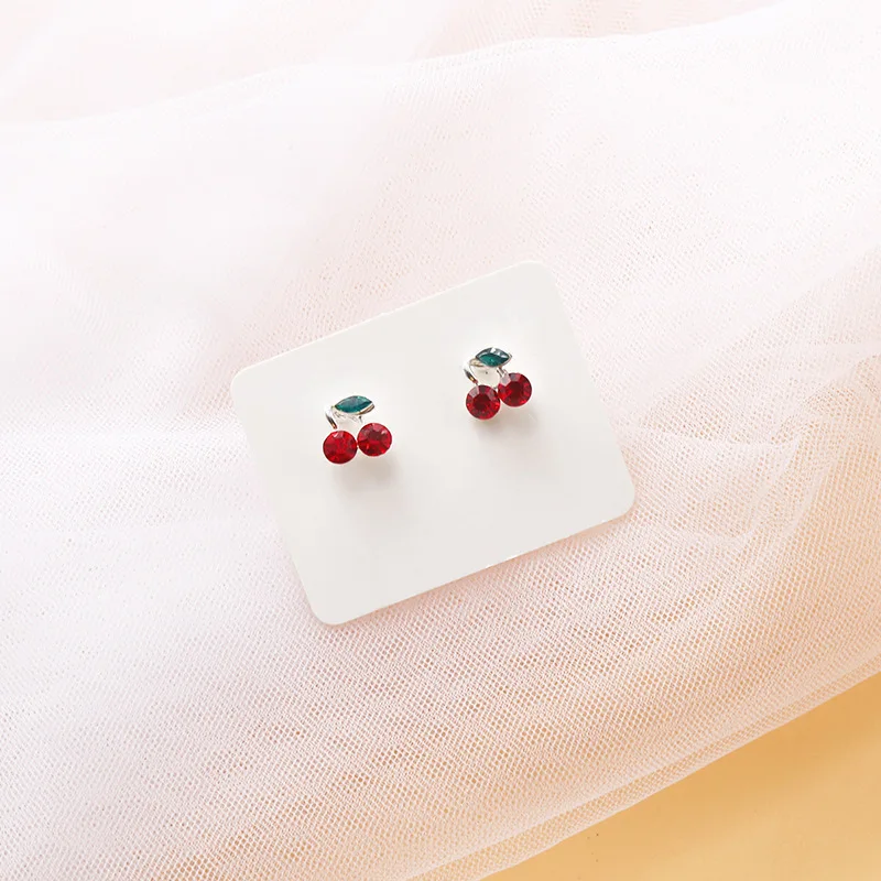 Корейские милые серьги капли с фруктами и вишнями для женщин девочек детские
