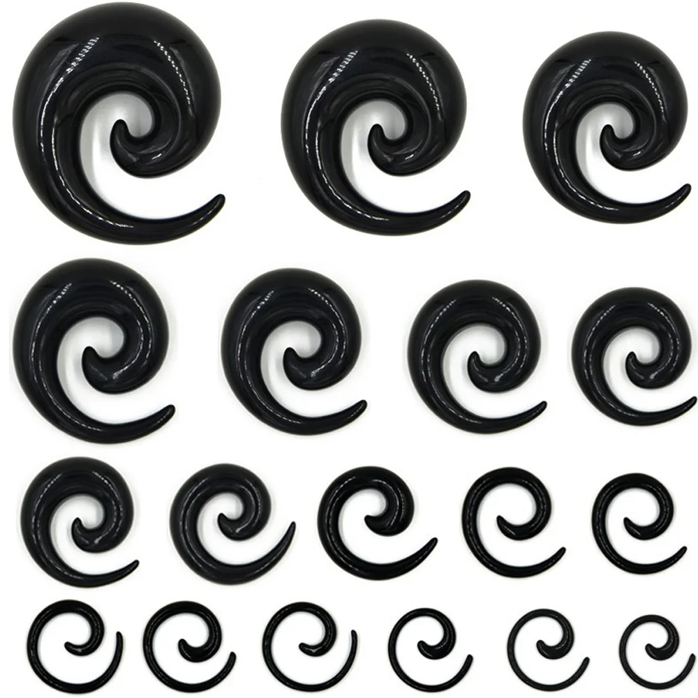 Женские туннели и заглушки для Пирсинга Ушей черные акриловые серьги растяжки в