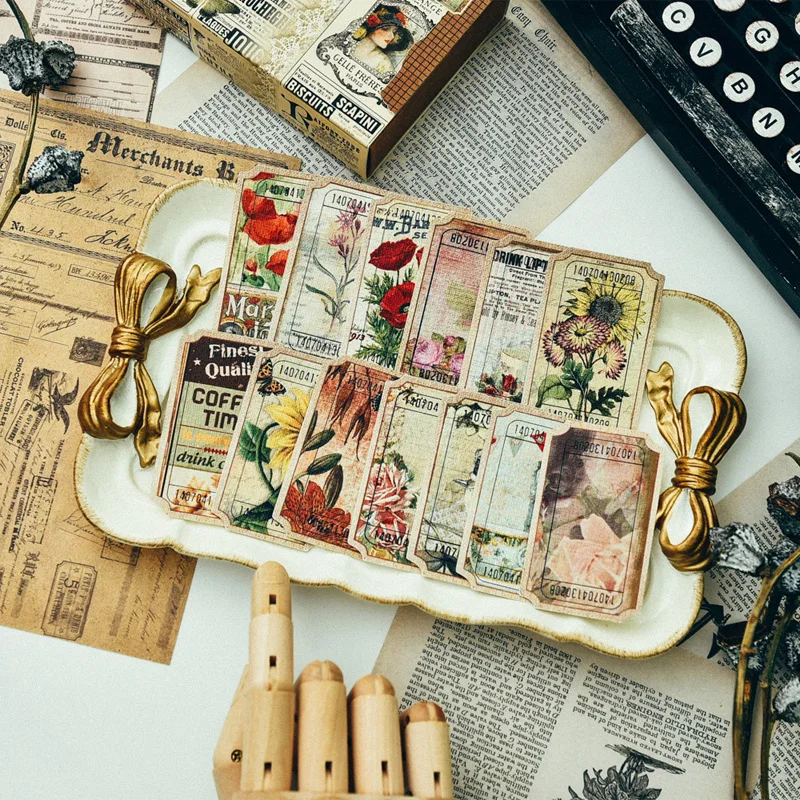 80 шт./упак. винтажные ярлыки для банкнот высечки бумага DIY скрапбукинга карточка