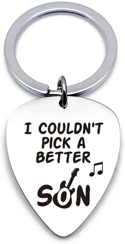 Брелок для гитары из нержавеющей стали Лучший музыкальный подарок сына