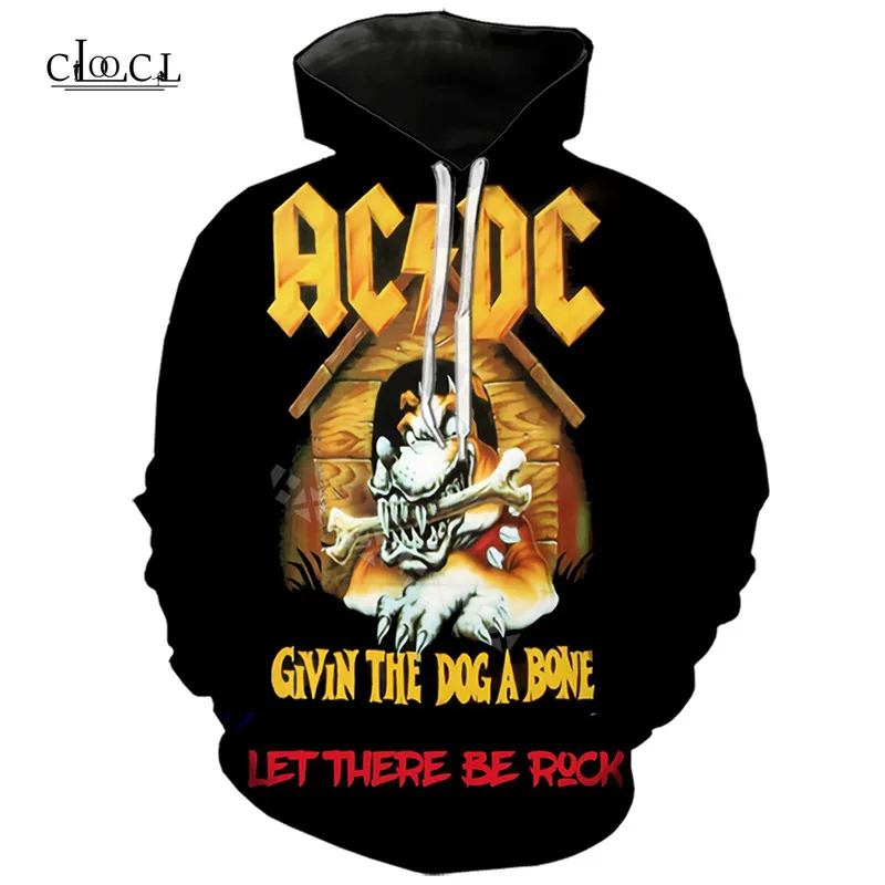 Мужские толстовки с 3D принтом AC DC Rock Crime Tops толстовки мужские женские худи комический Повседневный Спортивный костюм Harajuku уличная куртка