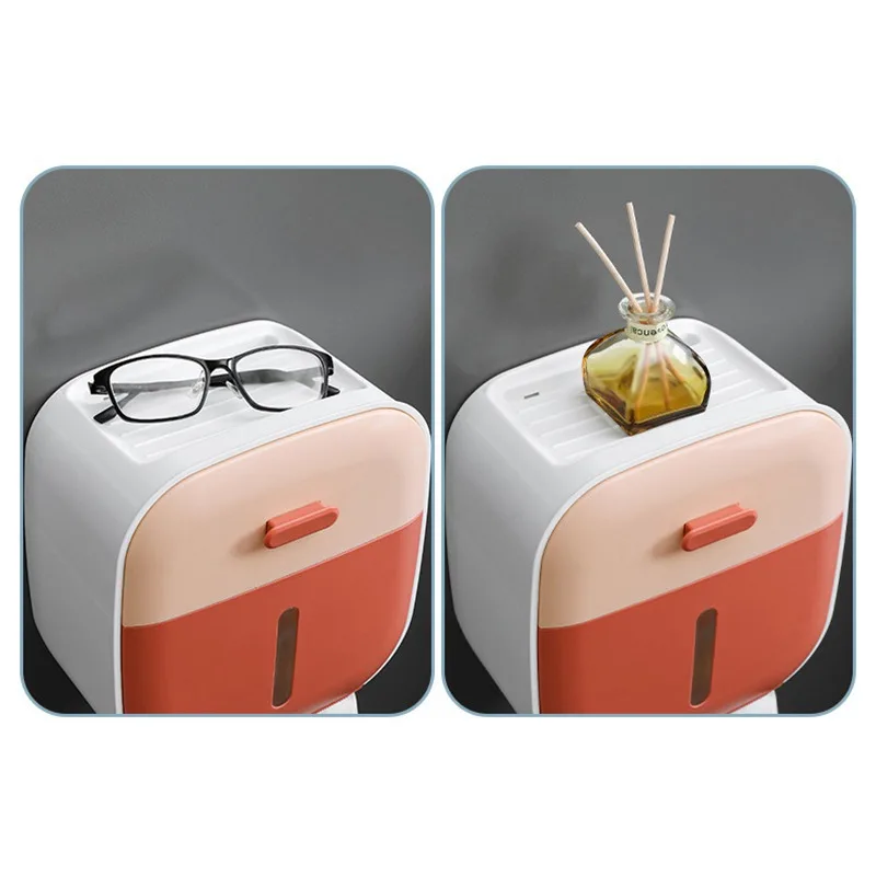 

100% Brand New Durable Good Nice Home Products Tissue Boxes Non-perforated Household Waterproof And Moisture Proof Storage Rack