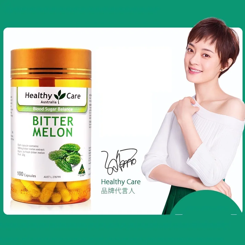 

Australia Healthy Care Bitter Melon 100Capsules Fruit Antioxidants Maintain Normal Healthy Blood Sugar Levels Health Supplements