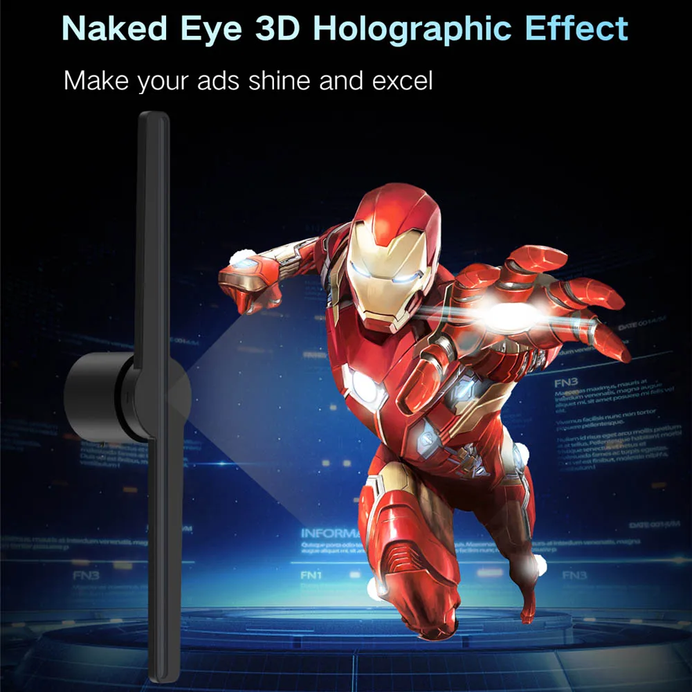 ZIoT HD 42 см Wifi 3D голографический проектор проигрыватель светодиодный дисплей
