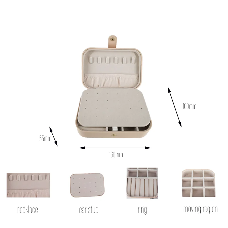 

Мини розовая кожаная сумка-Органайзер для украшений, коробка для доставки принцессы, органайзер из искусственной кожи для украшений