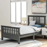 wood platform bed with headboard and footboard bedroom furniture nordic style bed frame gary
