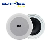 framless stereo in ceiling speaker mini size background music hearing column flush mounted smart home recessed speakers