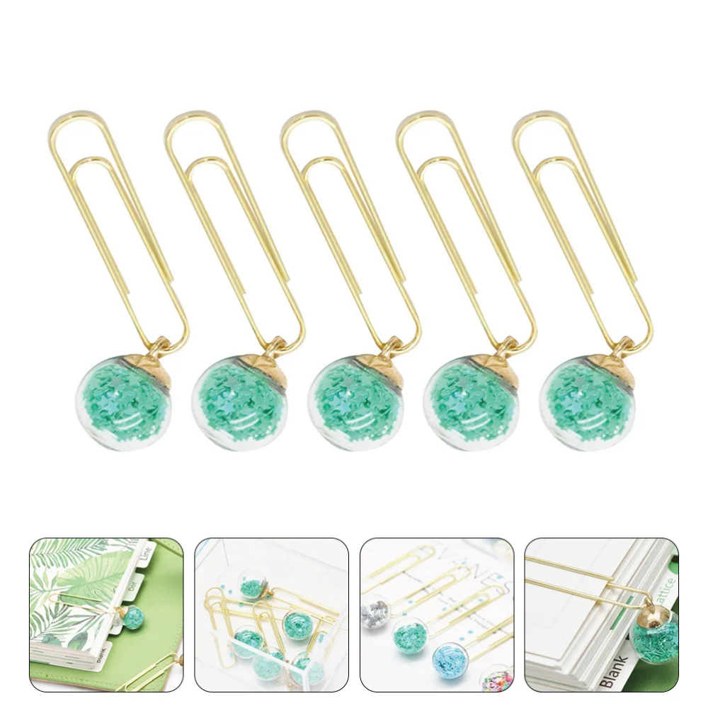 

5pcs Paper Clips Paperclips Bookmarks Fun Clips for Office Supplies