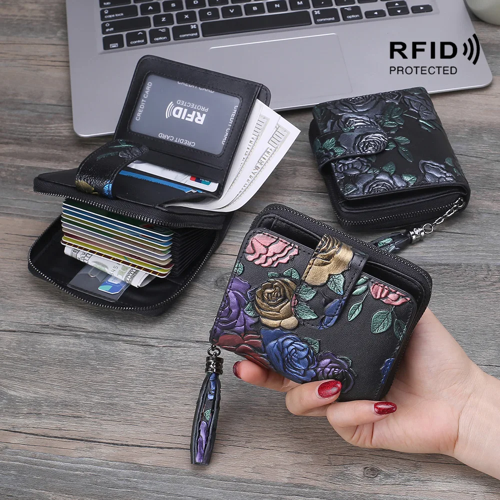 Женские бумажники из натуральной гусиной кожи многофункциональный органайзер с