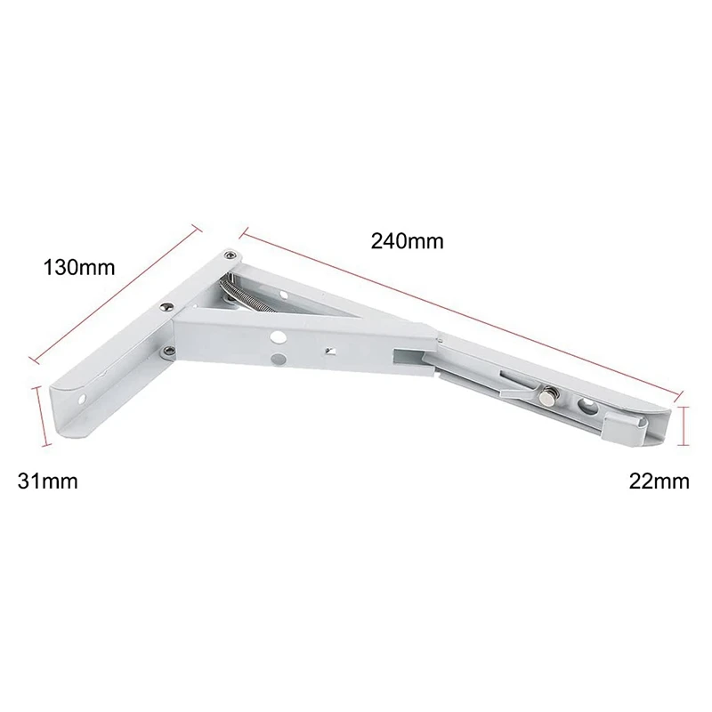 

2 Pieces of Foldable Metal Shelf Bracket Corner Support Bracket Display Stand