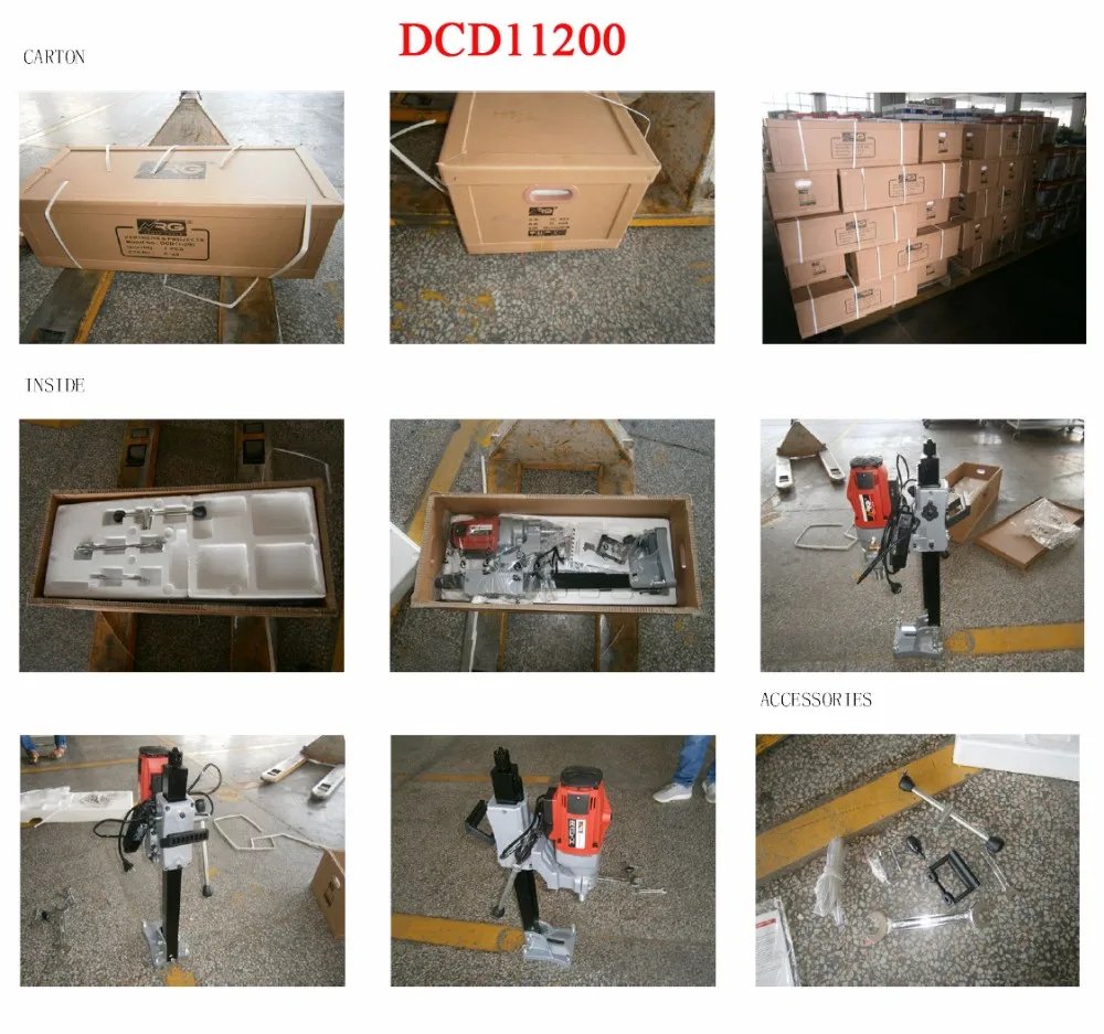 

200MM heavy duty best factory Concrete core bore hole diamond drilling machines for industry use