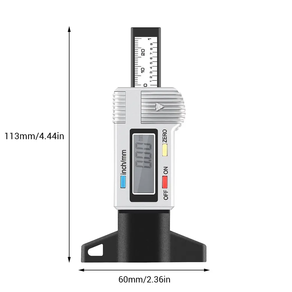 Цифровой тестер глубины протектора для автомобильных шин 0 25 мм измеритель