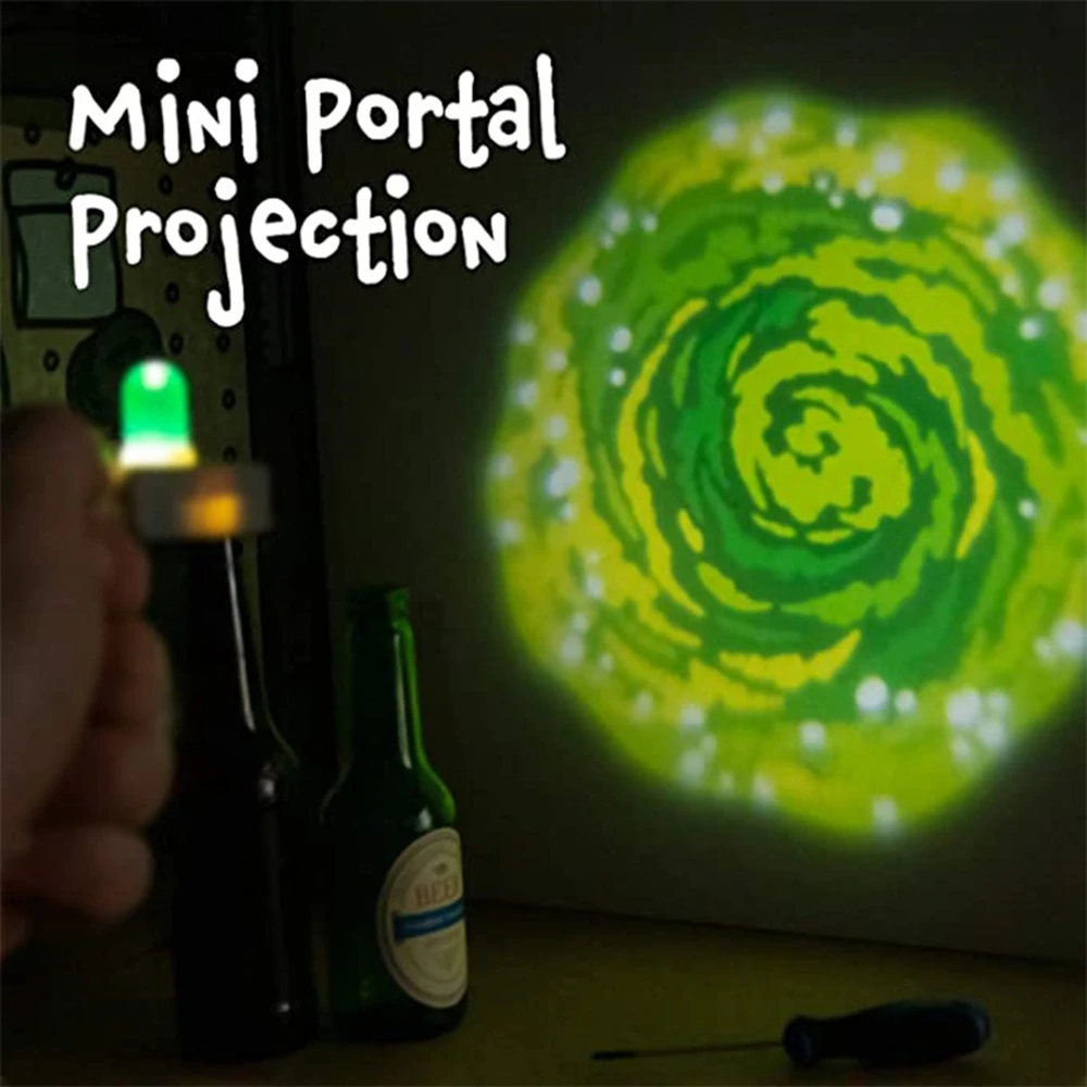 

Animation surrounding Cartoon surrounding portal gun toy For Rick and Morty Glow keychain pendant light