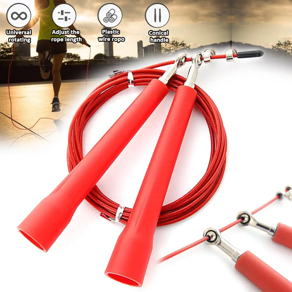 

3M High Speed Aerobic Steel Wire Skipping Rope Length Adjustable Jump Rope Crossfit Fitness Equipment Skip Rope