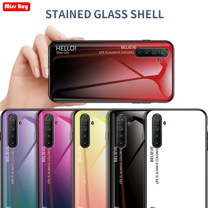 Чехол для OPPO Realme XT роскошный градиентный защитный ударопрочный чехол из
