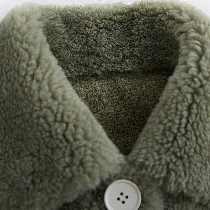 Женское шерстяное пальто с овчиной и подкладкой из 2020 натурального меха ZT3604 |
