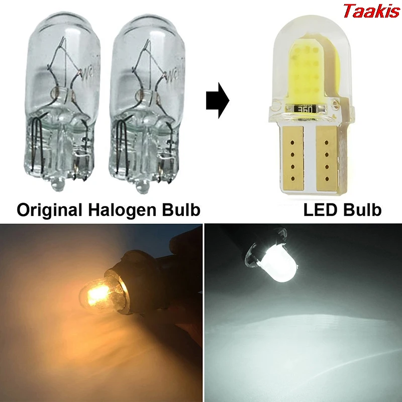 10 шт. специальный дизайн и уникальный стиль Белый силиконовый корпус 3 Вт COB