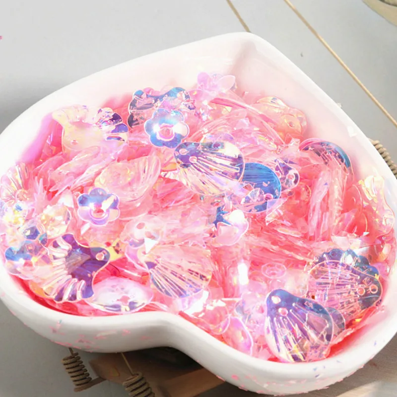 Большая с блестками смешанные голографические хлопья конфетти переливающиеся