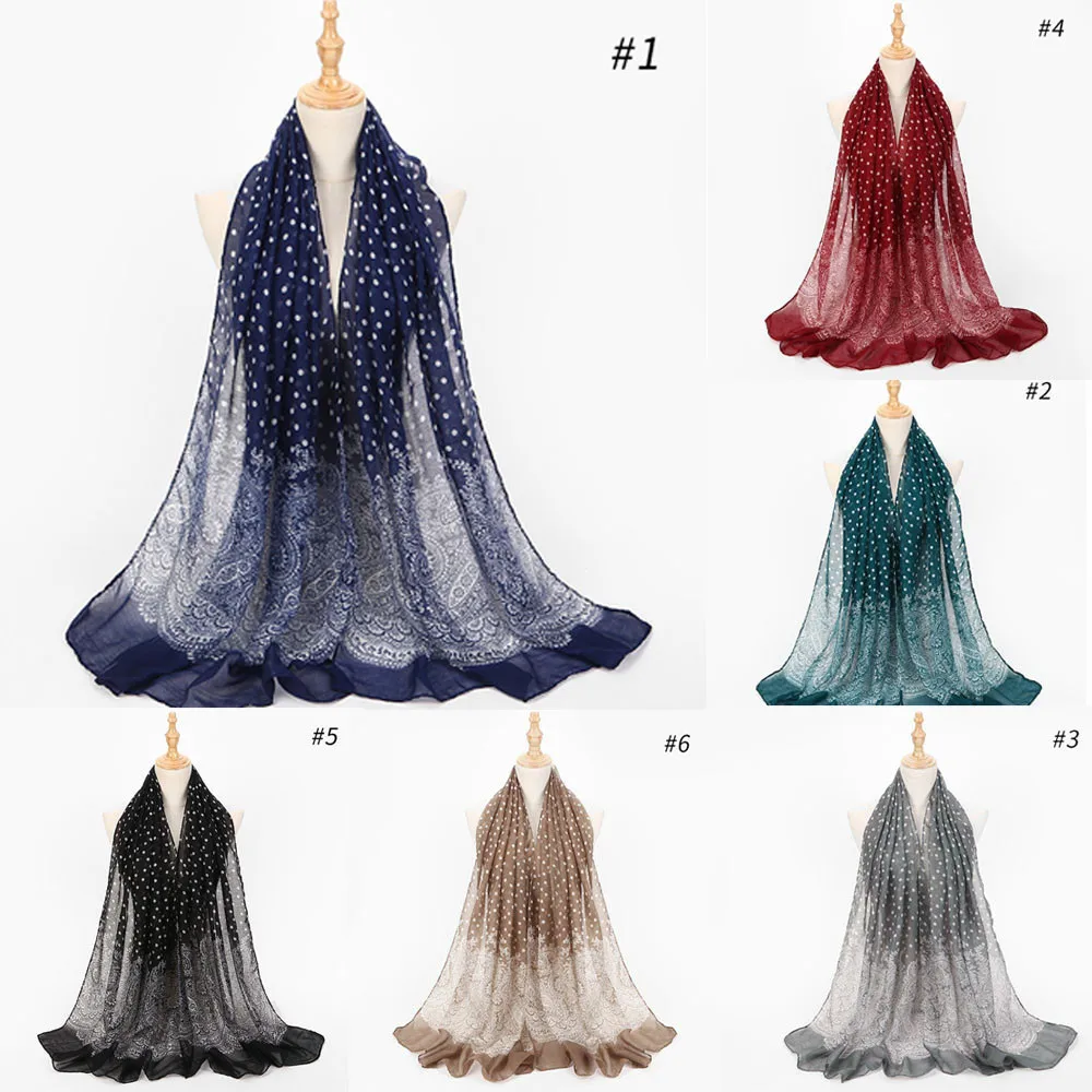 2020 брендовых винтажных джинсов для женщин шифоновый шарф с принтом в горошек