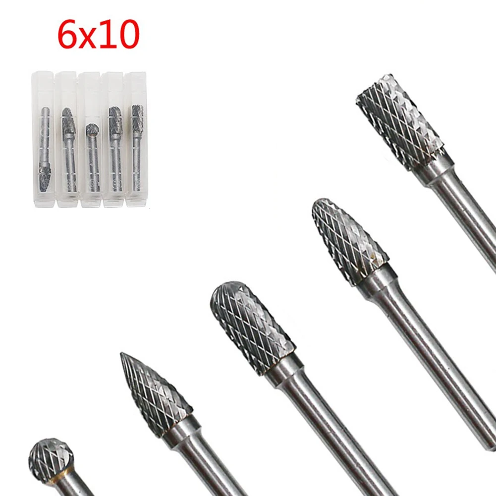

Bit Grinder Bit Burr Shank Carbide Rotary Point Burr 5pc Tungsten Steel