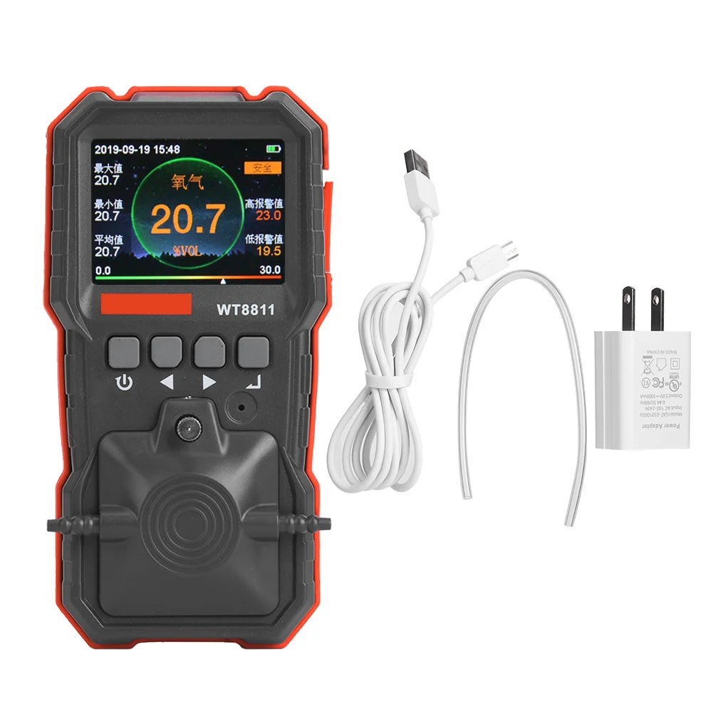 Мультигазовый монитор WT8811 4 в 1 анализатор утечки газа оксида углерода О2 водорода