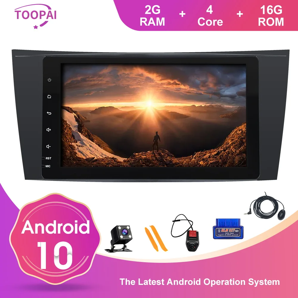TOOPAI Android 10 для Mercedes Benz E Class W211 CLS W219 G W463 W209 автомобильное радио GPS навигация