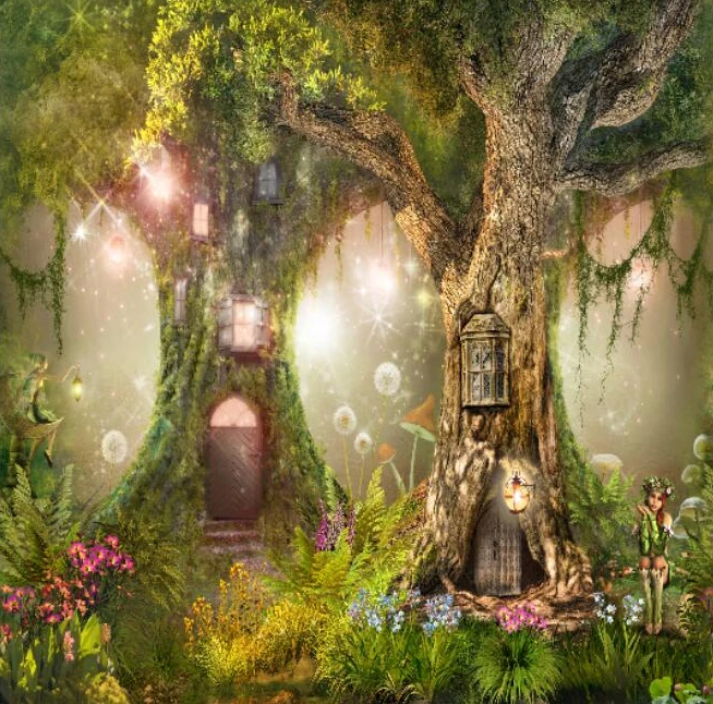 Виниловый фон для студийной фотосъемки с изображением сказочного солнечного