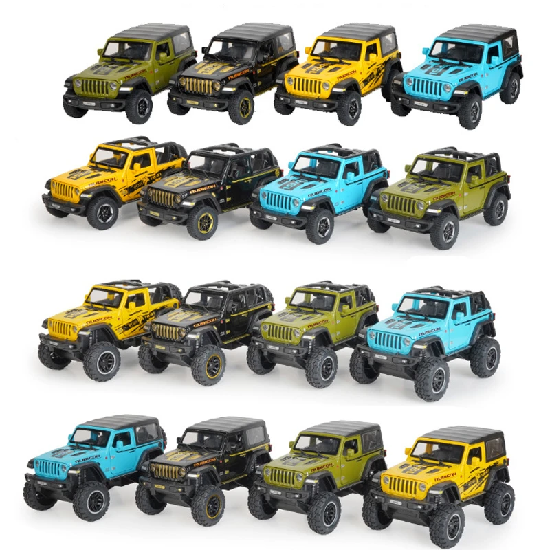

1:20 Jeep Wrangler Rubicon Alloy Model Off Road Diecast Vehicle Toy Car For Kids Gifts Diecasts & Toy Vehicles Strong Pull Back