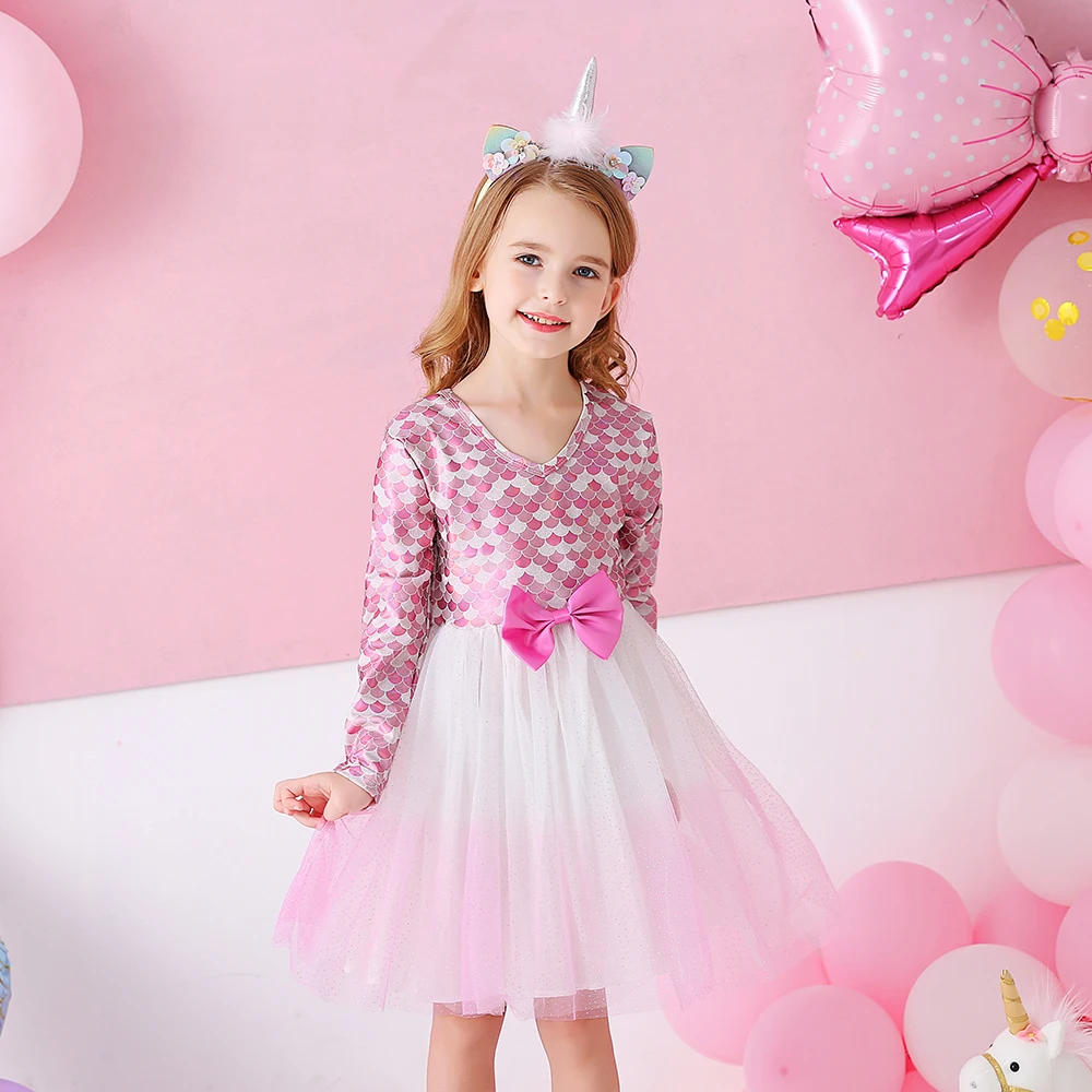 VIKITA/Детское платье принцессы для маленьких девочек Кружевное фатиновое