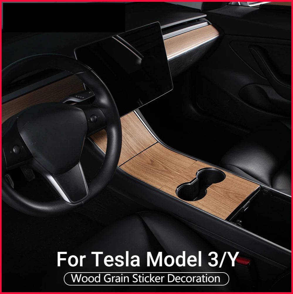 

Автомобильная наклейка на центральную панель управления Model3 для Tesla Model 3 Аксессуары для защиты интерьера для Tesla Model Three Wood Console Y