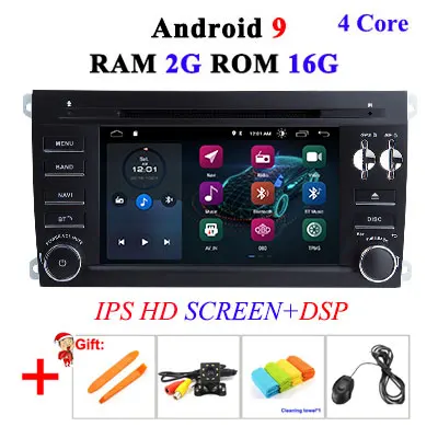 DSP ips 2 Din Android 9,0 автомобильный DVD мультимедийный плеер gps навигация для Porsche Cayenne 2003-2010 радио fm стерео головное устройство obd2 - Цвет: 2G 16G IPS dsp