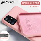 Мягкий чехол из жидкого силикона для Samsung S21 S20 FE S10 S8 S9 Plus A50 A51 A70 A71 A10 A20 A30 A40 A41 A21s A31 Note 20 10, чехол