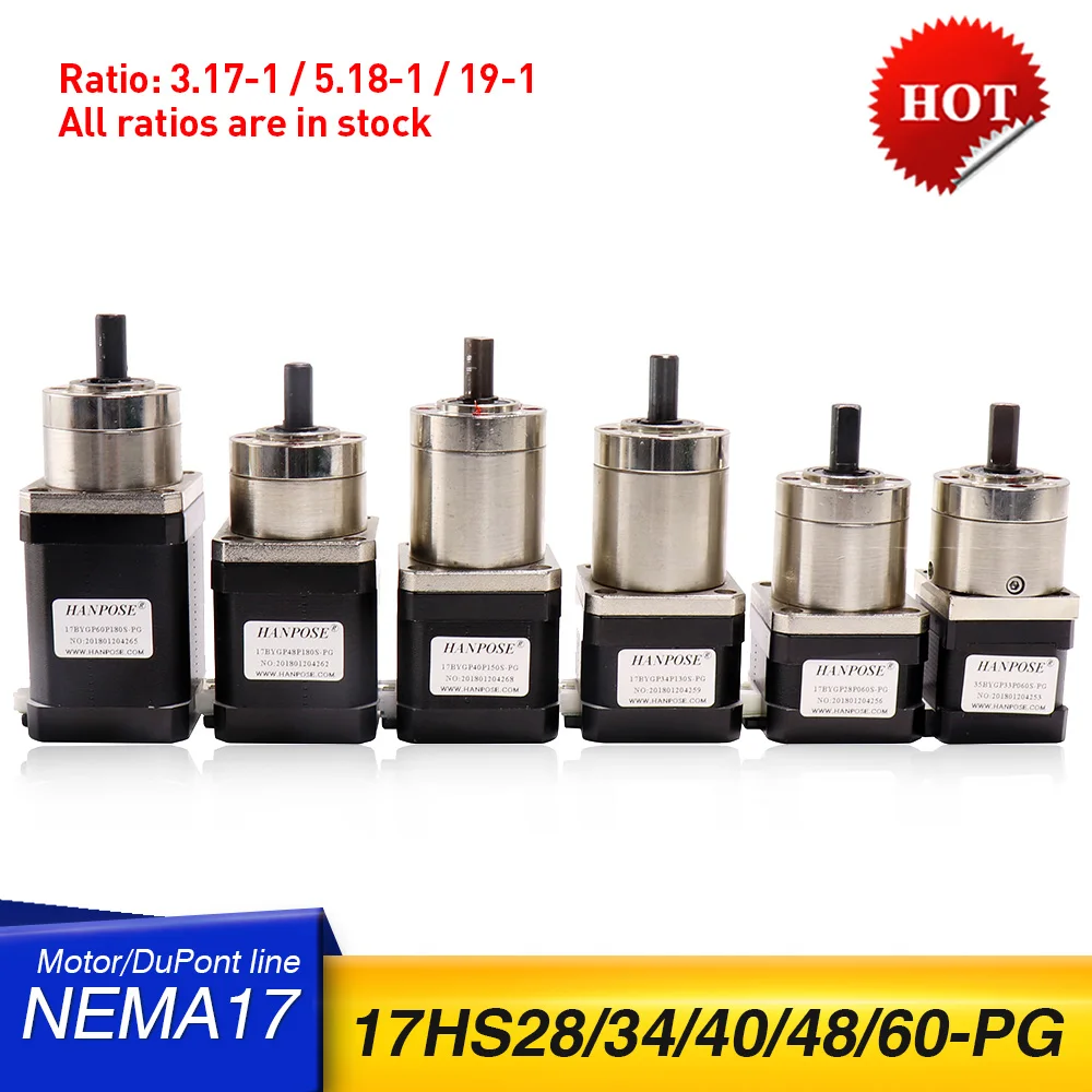 Шаговый двигатель Nema 17 планетарный Шестерни ed коробка все соотношение 17HS2408S 3401S