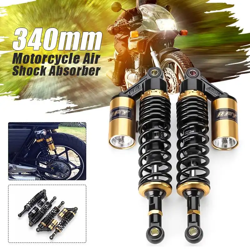 

Universal 340mm Motorcycle Fork Round Air Shock Absorber Rear Suspension Spring Scooter DirtBike Gokart Quad ATV Motorcycle D30