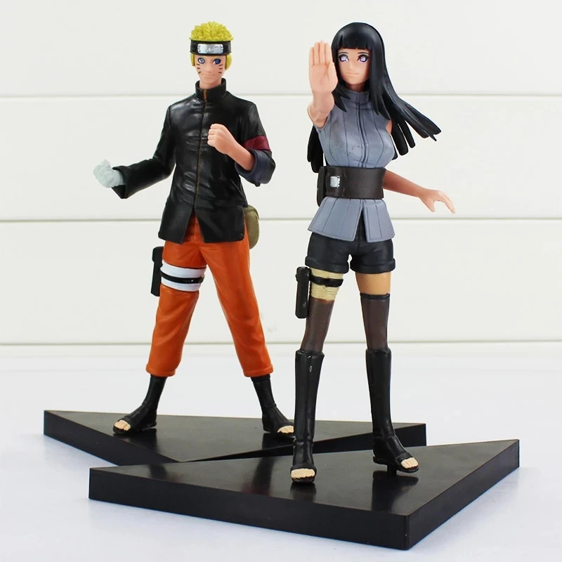Set Naruto Uzumaki & Naruto Hyuuga Hinata PVC 6" Action Figures Toy Gift 2 PCS