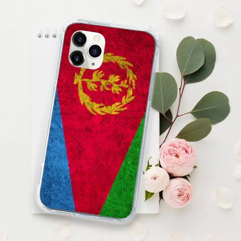 

Eritrea Flag Symbol Phone Case for iPhone 11 12 pro XS MAX 8 7 6 6S Plus X 5S SE 2020 XR Luxury brand shell funda coque
