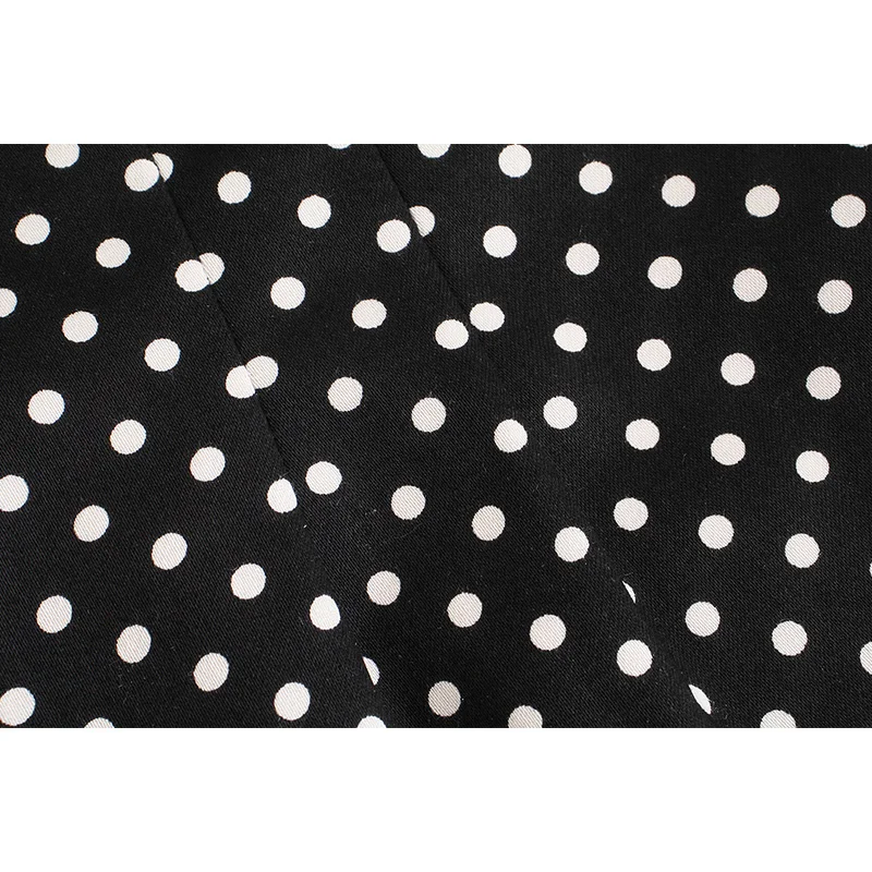

2021 Summer Women Black Polka Dot Print V-Neck Jumpsuit Za Female Casual Back Zipper Sexy Backless Sleeveless Elegant Jumpsuits