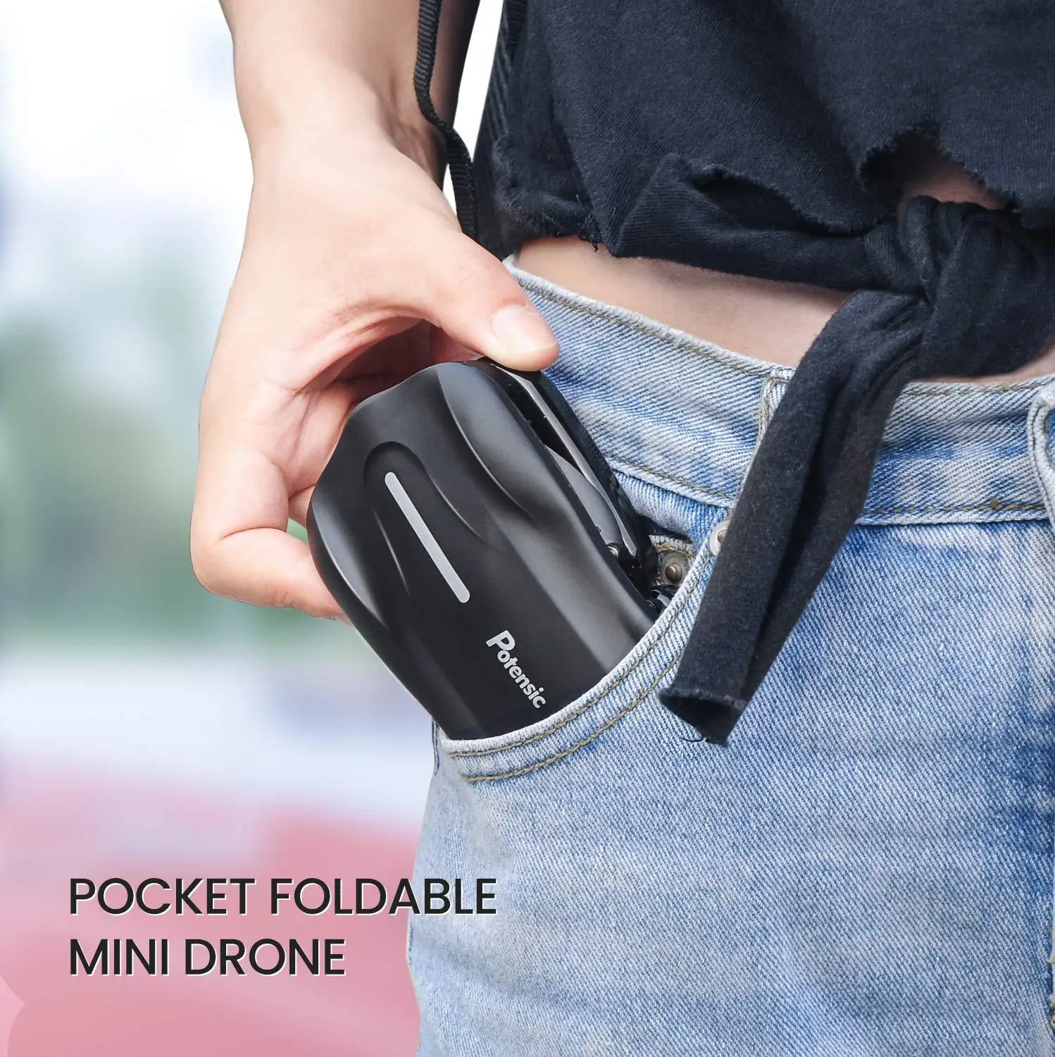 Potensic RC Дрон с камерой 1080P живое видео FPV WiFi складной портативный Квадрокоптер