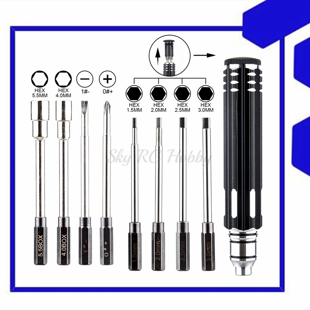 Шестигранная Отвертка 8 в 1 набор инструментов для радиоуправляемого самолета